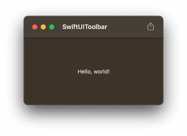 A sample app with a proper Mac toobar