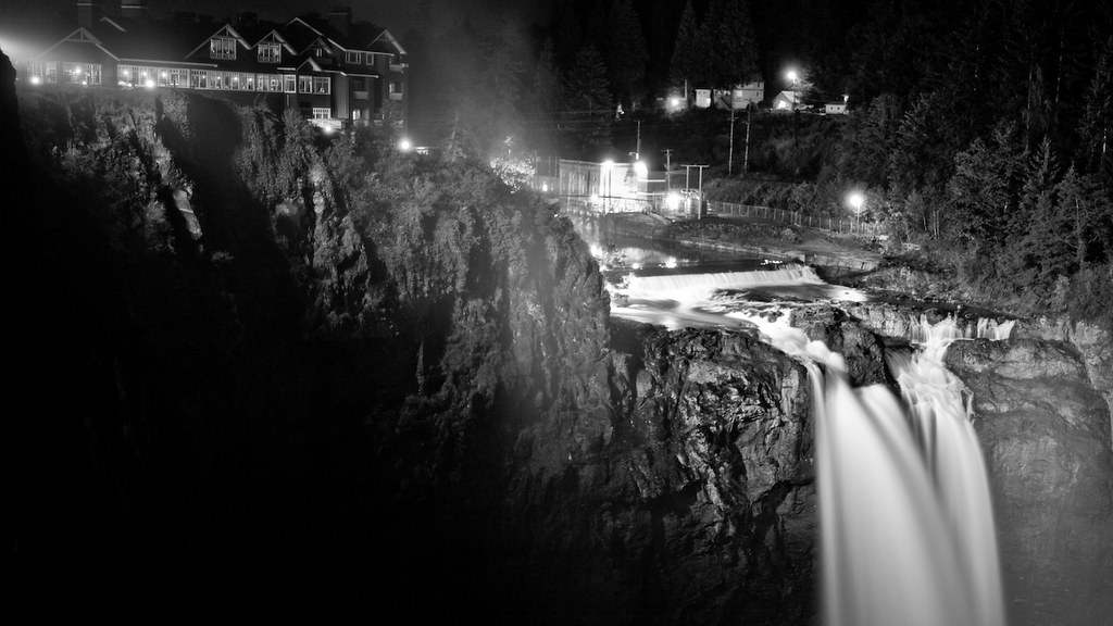 Snoqualamie Falls at Night