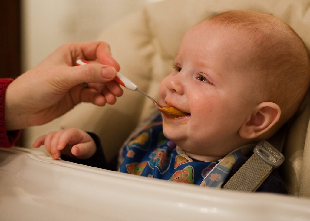 Patrick’s first real food