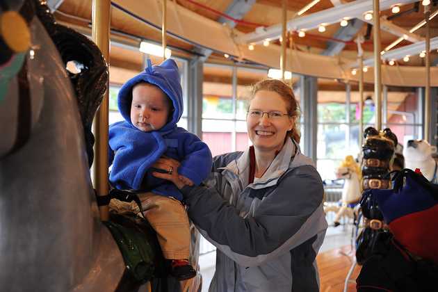 Patrick & Mama on the Carousel